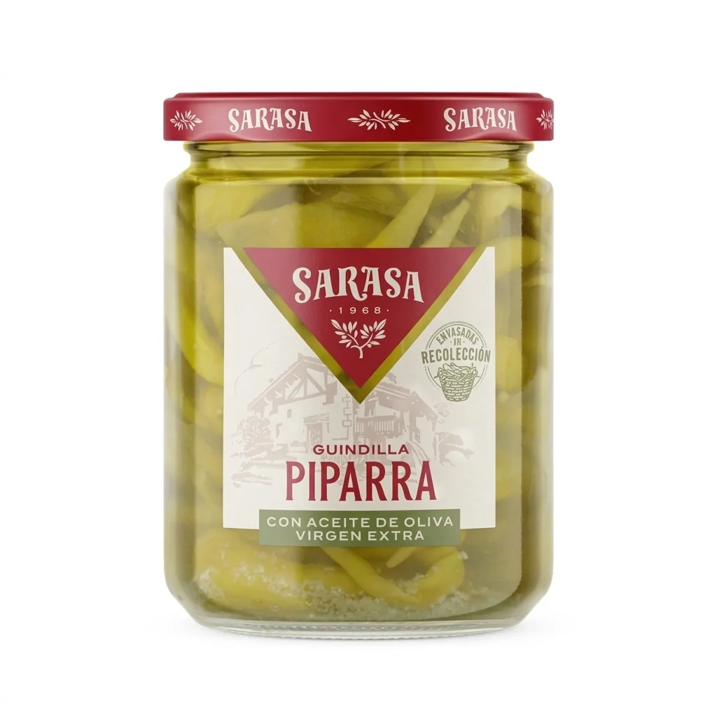 Guindilla Piparra Sarasa Gourmet en Aceite de Oliva Virgen Extra 400 g