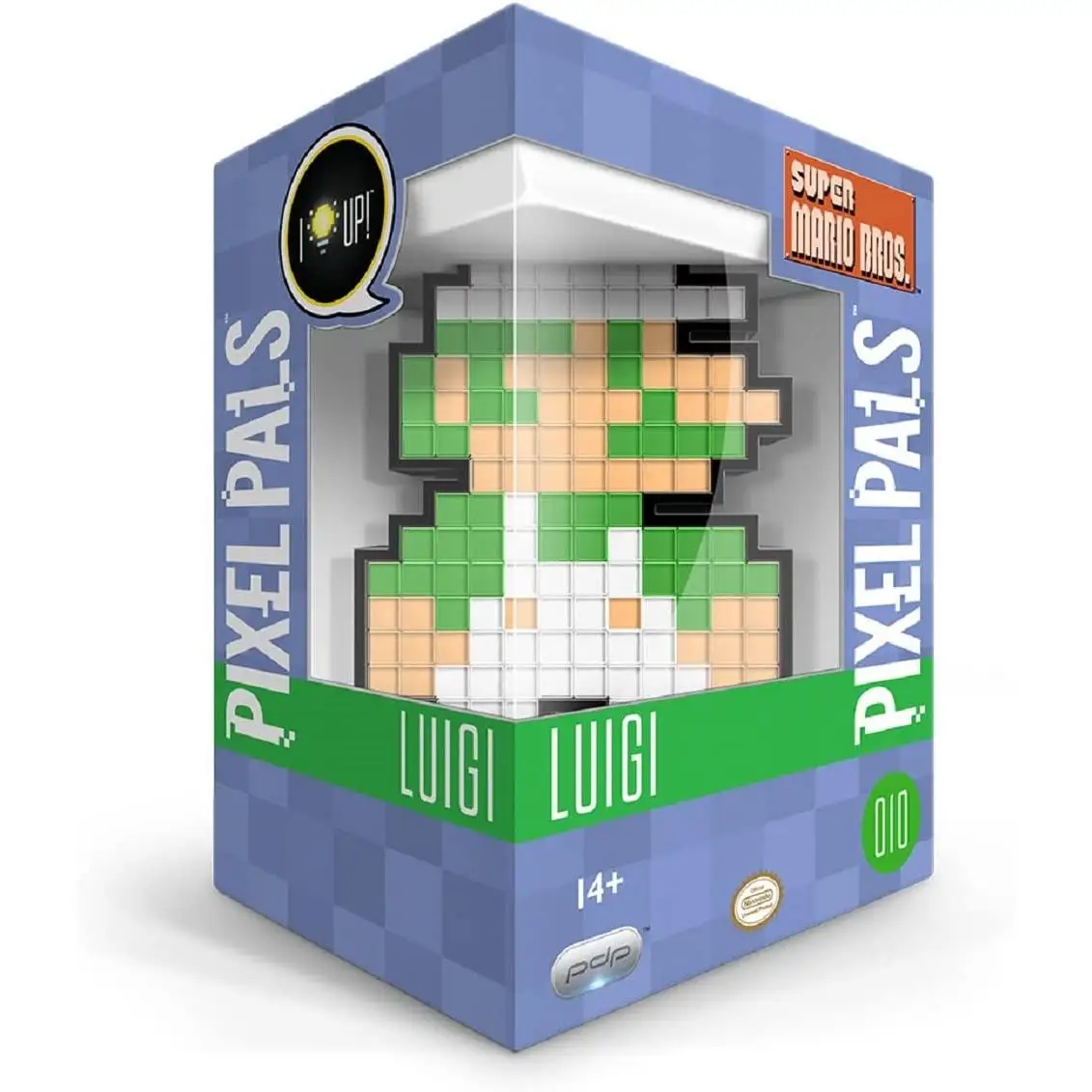 PDP Pixel Pals Nintendo 8-Bit Luigi - Lámpara de Mesa LED