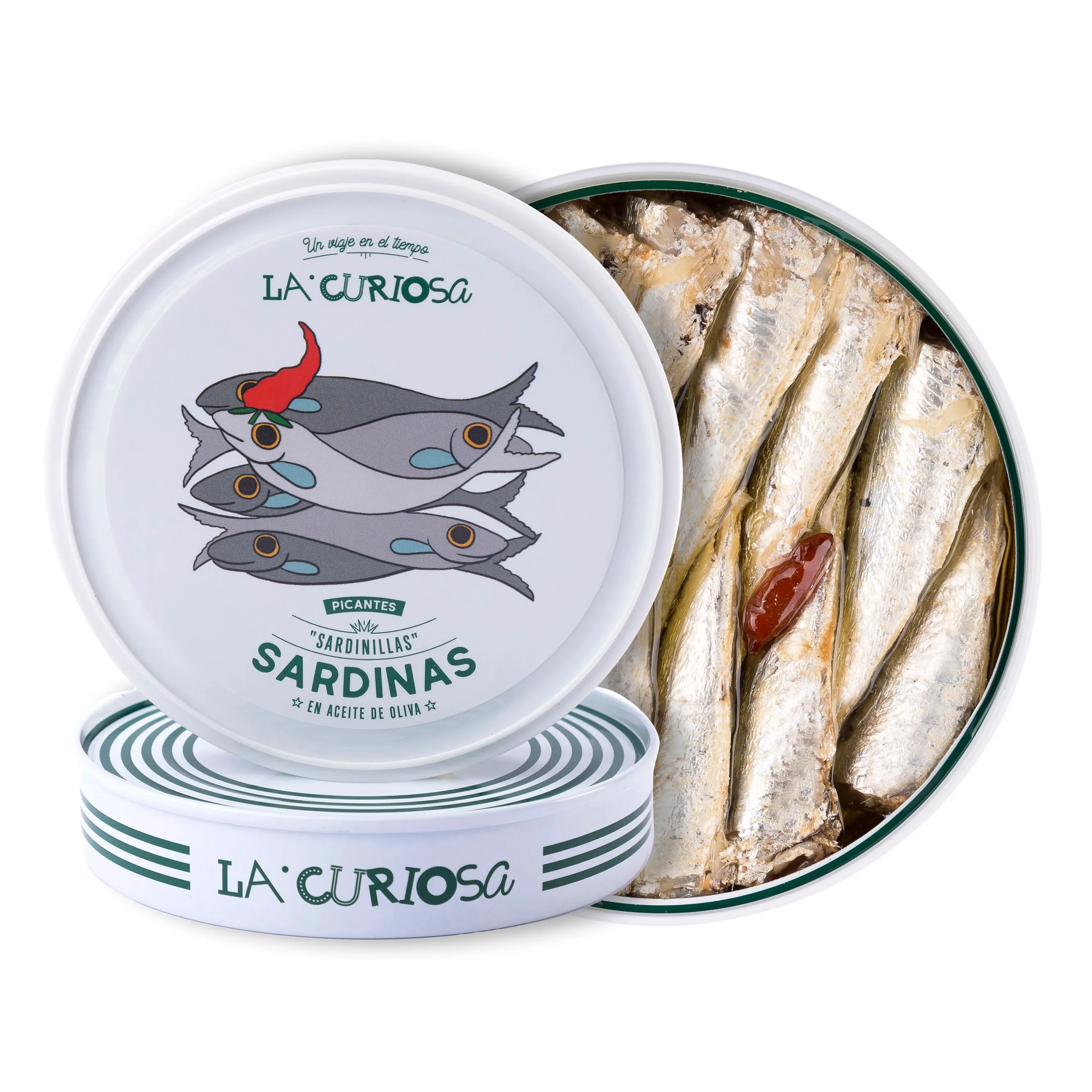 Sardinilla en Aceite de Oliva Picante La Curiosa (pack 2 latas)