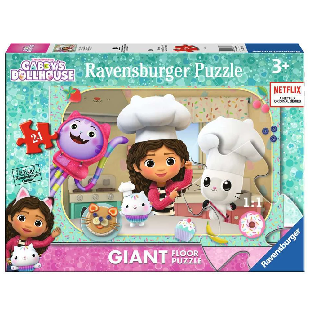 RAVENSBURGER PUZLE GIGANTE DE COCINANDO EN LA CASA DE MUÑECAS DE GABBY 24 PIEZAS, 03178, TIENDA CON LICENCIA OFICIAL, ENVÍO 24-48 HORAS PENÍNSULA, JUGUETES, SERIE, NETFLIX, DIBUJOS, DISNEY,