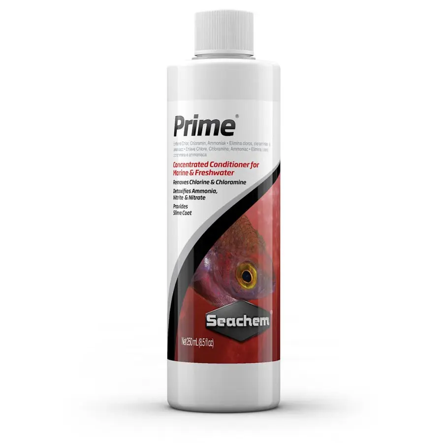 Seachem Laboratories Inc Prime 250ml - Acondicionador Completo para Acuarios de Agua Dulce y Salada