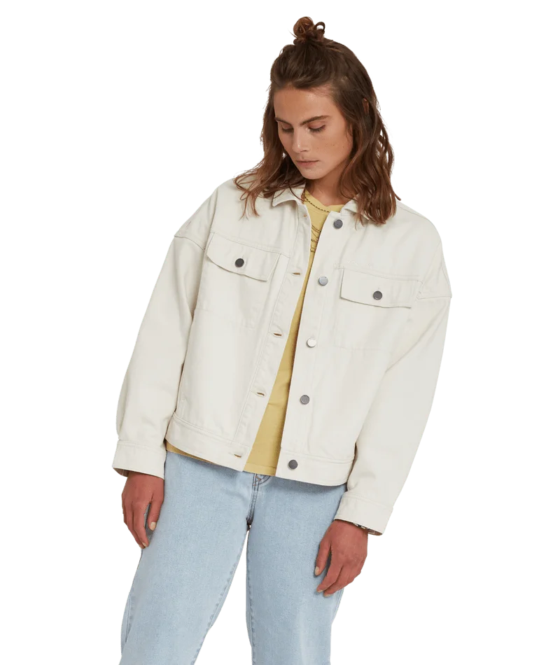 Volcom Deelyght Denim Jacket Cloud