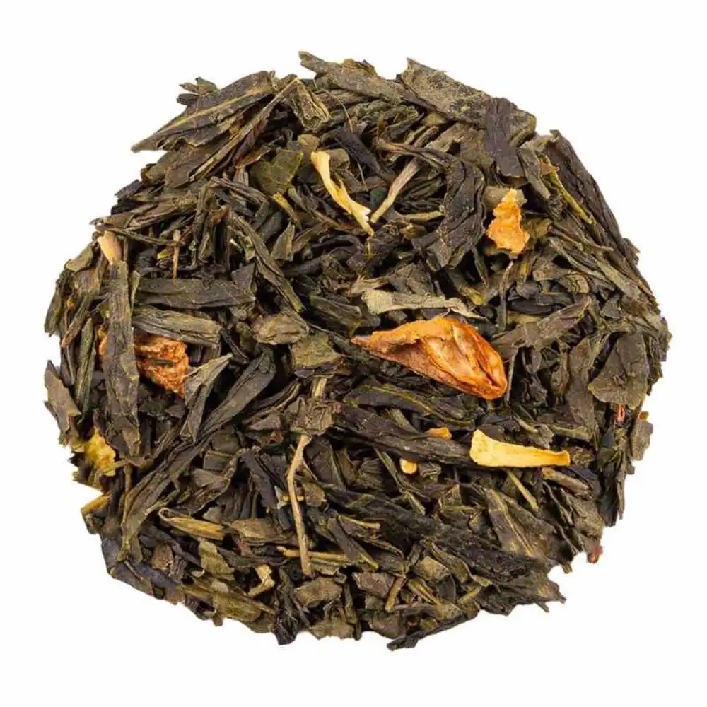 Al-Andalus Green Tea in Bulk 100 Grams - My Tea Moments - Sustainable Cultivation - Natural Ingredients: Chinese Sencha Green Tea Combined with Orange Blossom, Quince, Orange.