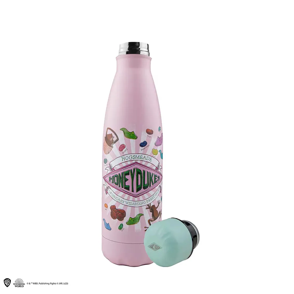 Harry Potter Honeydukes 500ml Water Bottle, Stainless Steel, 27cm, Insulated and Leak Proof for Kids and Sports.