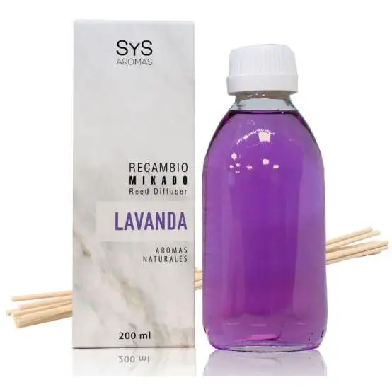 Replacement MIKADO lavender 200 ML + sticks aromatherapy SYS scents 8422828173063