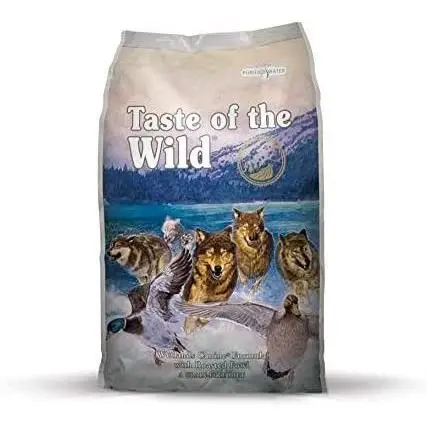 Taste Of The Wild Wetlands  Pienso de calidad y sin cereales para todo tipo de razas de perro.