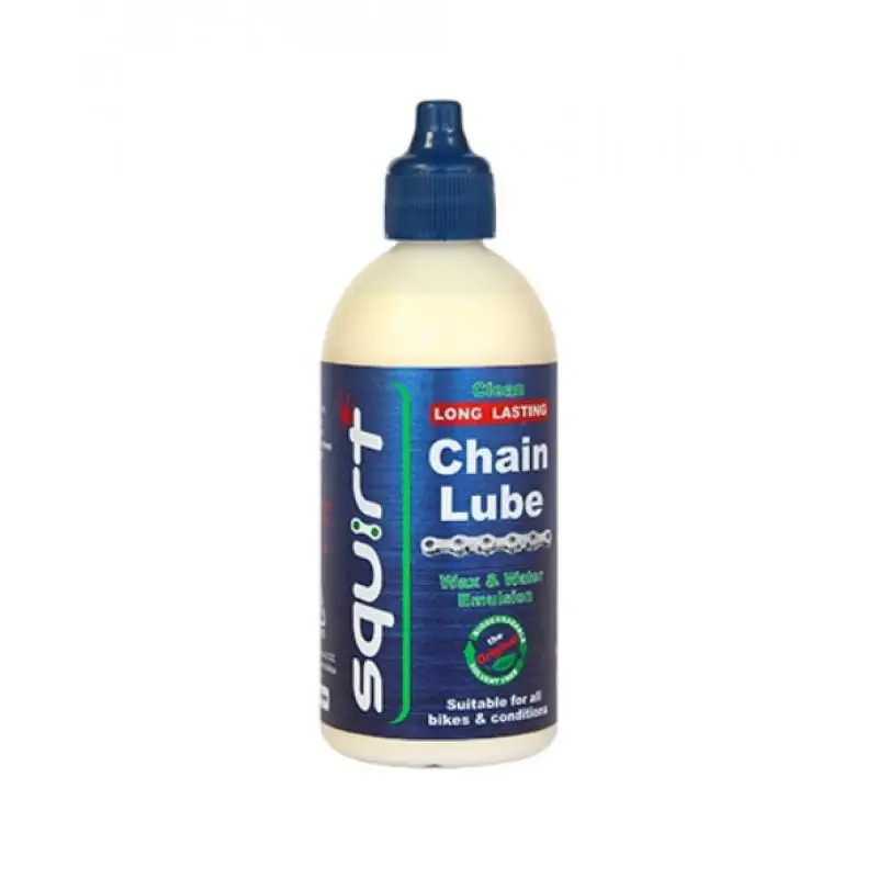 SQUIRT | Lubricante De Cera Para Cadenas Y Transmisiones 120ml - Lubricación de gran duración, incluso en condiciones de humedad. Mantiene las calas, los pedales y la cadena limpios en todo momento,