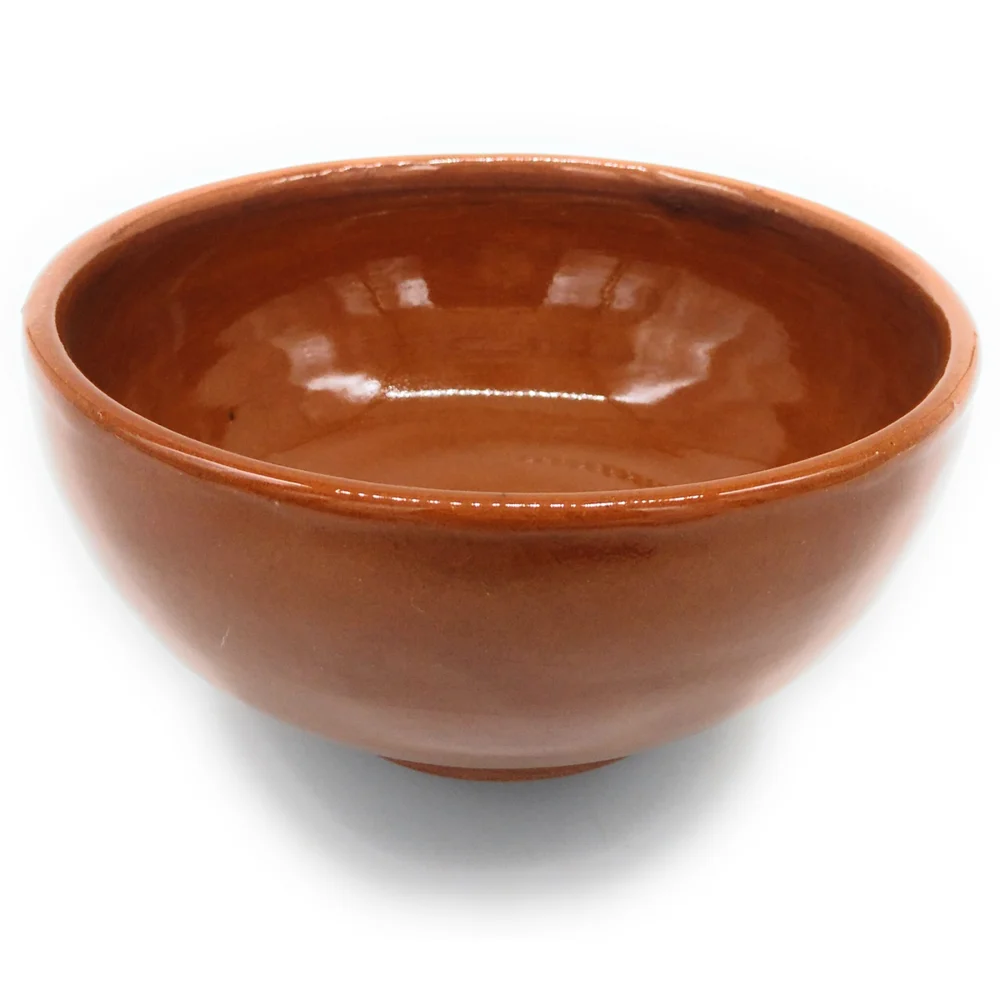 Cuenco artesanal de barro artesanal gazpacho y sopa 15cm x 7cm