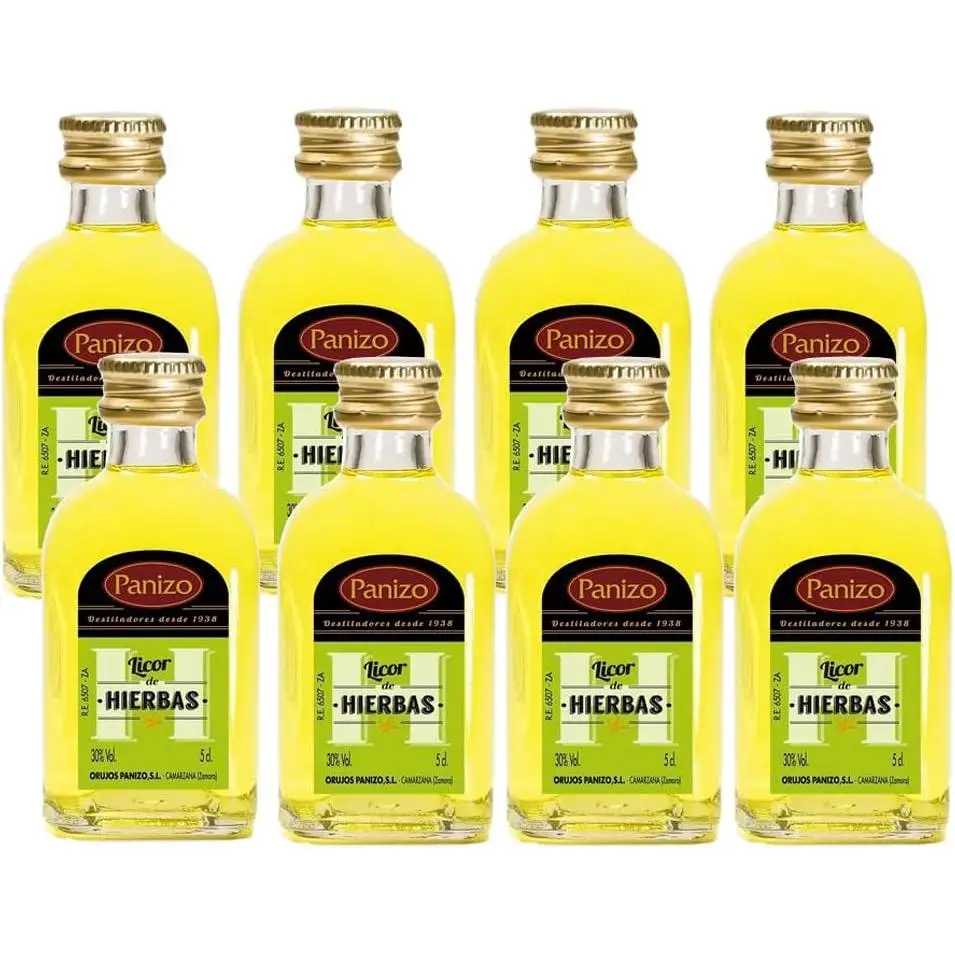 Deliex delicacies of Extremadura. Pack of 24 miniatures of herbal liqueur of 5 cl.