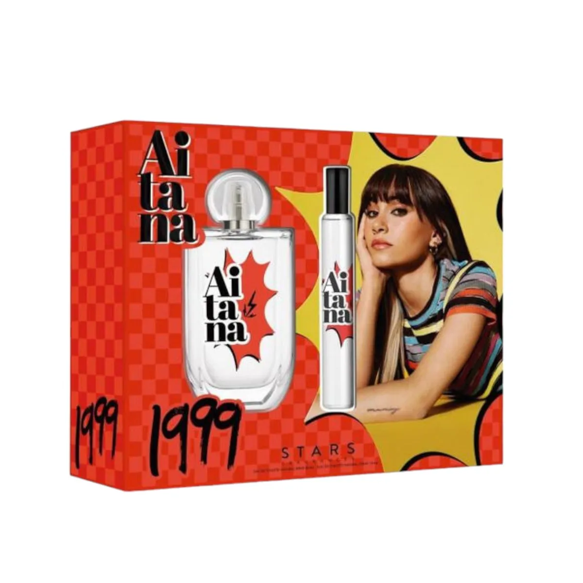 Aitana 1999 Gift Set Eau de Toilette 80ml + Hair Mist 10ml for Women, featuring a fresh citrus and floral fragrance with notes of bergamot, gardenia, and cedar, perfect for a youthful and vibrant scent experience. #1