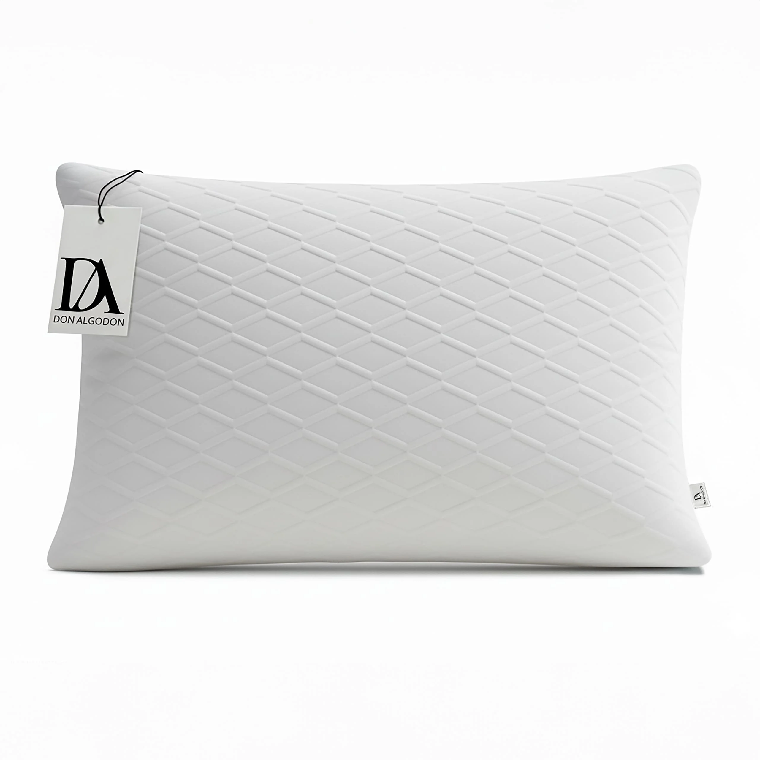 Don Algodón - Almohada Viscoelástica 100% Copos Tejido Strech 70cm - Confeccionada en tejido premium Stretch Aloe Vera de 400gr