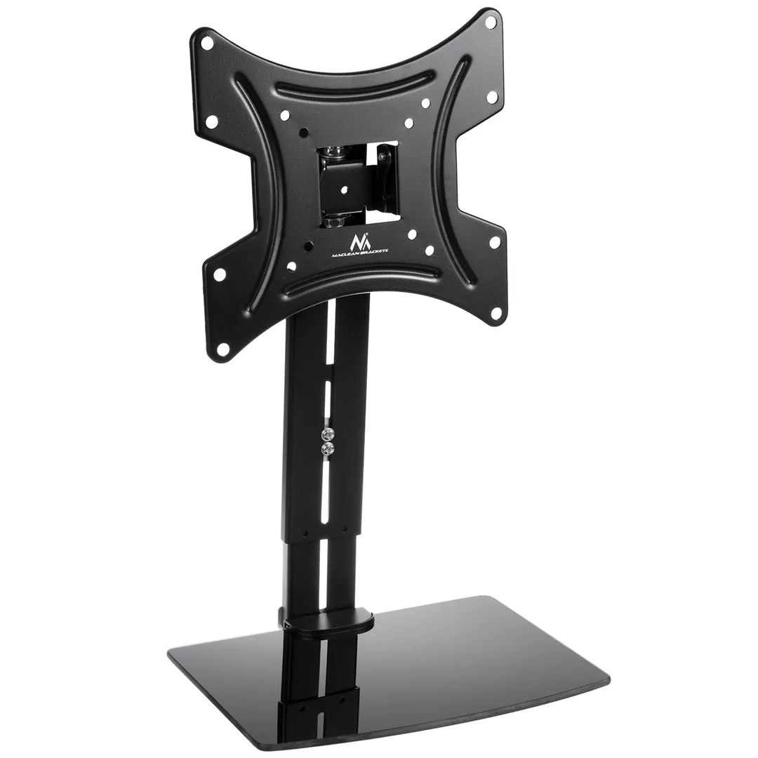 Maclean MC-451 Soporte de Pared para TV con Estante de Vidrio, máx. 20kg, máx. VESA 200x200, para TV de 15"-42"