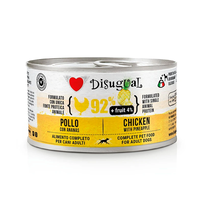Disugual Fruit Latas de Pollo con Piña para Perros