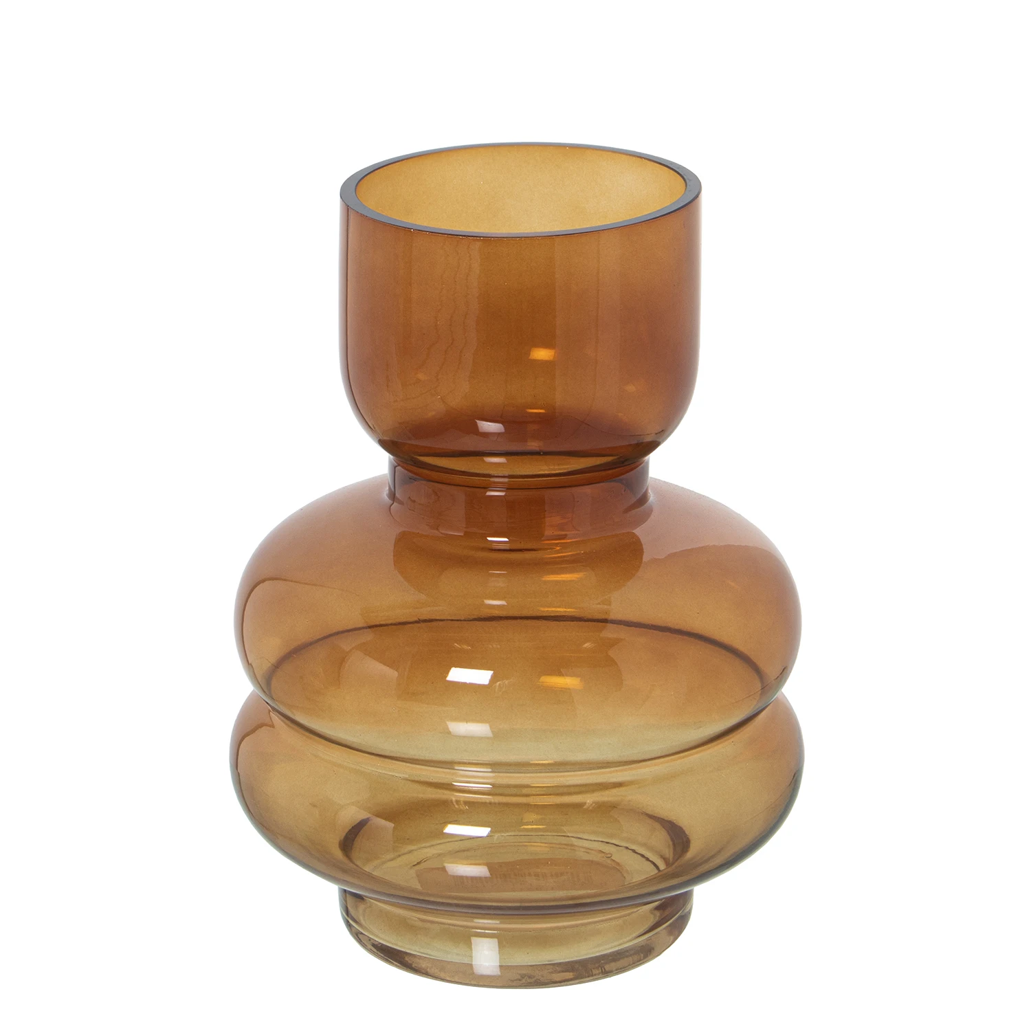 Jarron cristal ambar 9x20cm