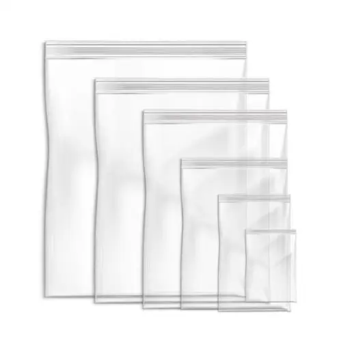 MARCPRINT 100 Bolsas Zip - Bolsas Congelacion Autocierre - Bolsitas Plastico Pequeñas Reutilizables - Bolsas Plastico Transparente Aptas para Alimentos- Bolsas Zip Pequeñas y Grandes Ideales para Almacenar y Proteger tus Objetos de Manera Eficiente