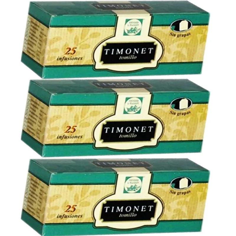 3 boxes of Timonet 25 infusions of thyme Herbes l'Alcoia 8426614010013