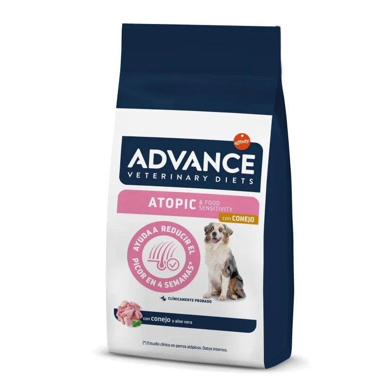 Advance Veterinary Diets Pienso Atopic de Conejo y Guisantes para Perros