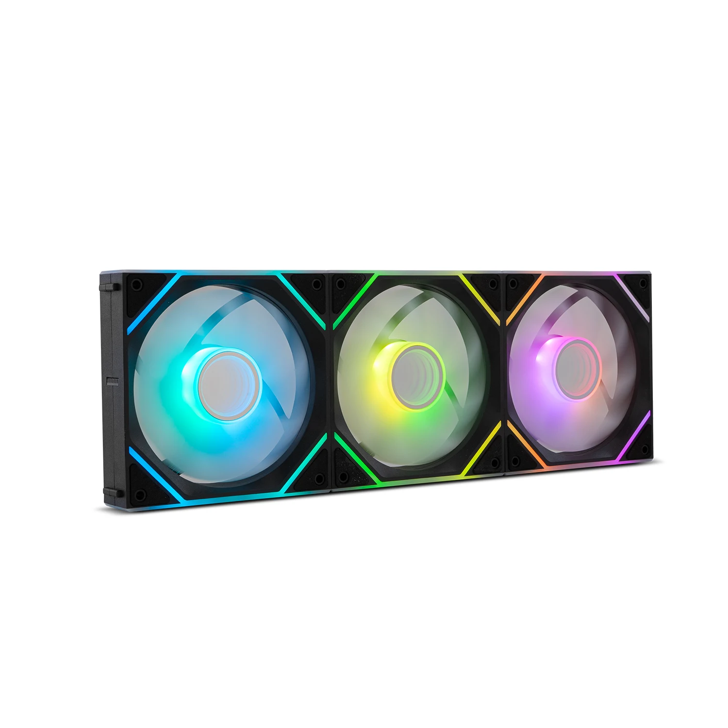 NOX XTREME PRODUCTS HUMMER PRO LINK – Kit 3 Ventiladores ARGB Magnéticos 120 mm con PWM, Conexión sin Cables, Iluminación Espejo Infinito, Silenciosos y Alta Refrigeración para PC Gaming, Color Negro