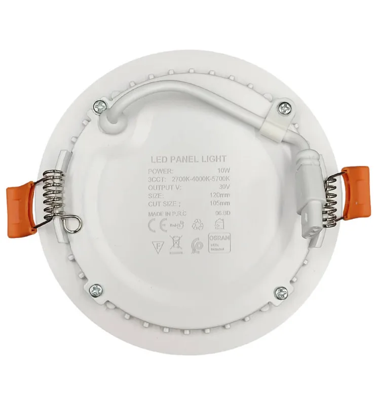 Slim circular led plate 10w - cct - chip duris e 2835