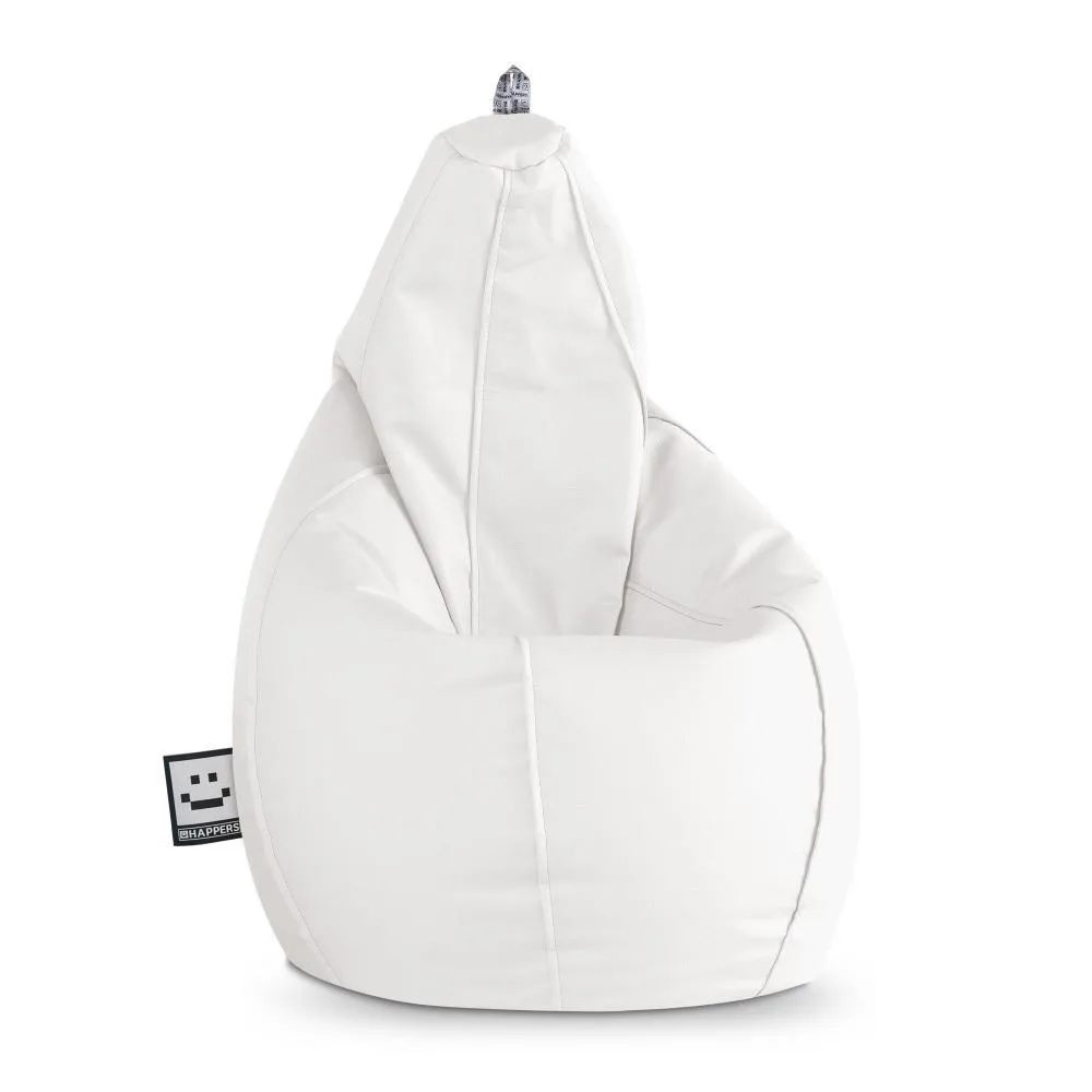 Puff Pera Polipiel Blanco HAPPERS - Cómodo, ligero y resistente. Make it Happers®