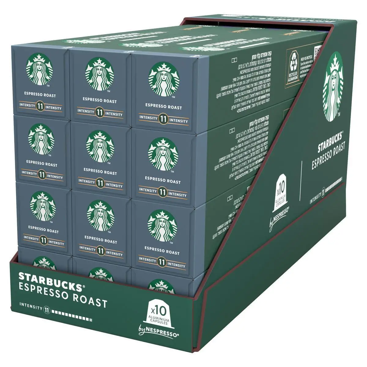 STARBUCKS von NESPRESSO – Espresso-Braten-Intensivröste, Intensität 11 – 12 x 10 Kapseln (120 Kapseln)