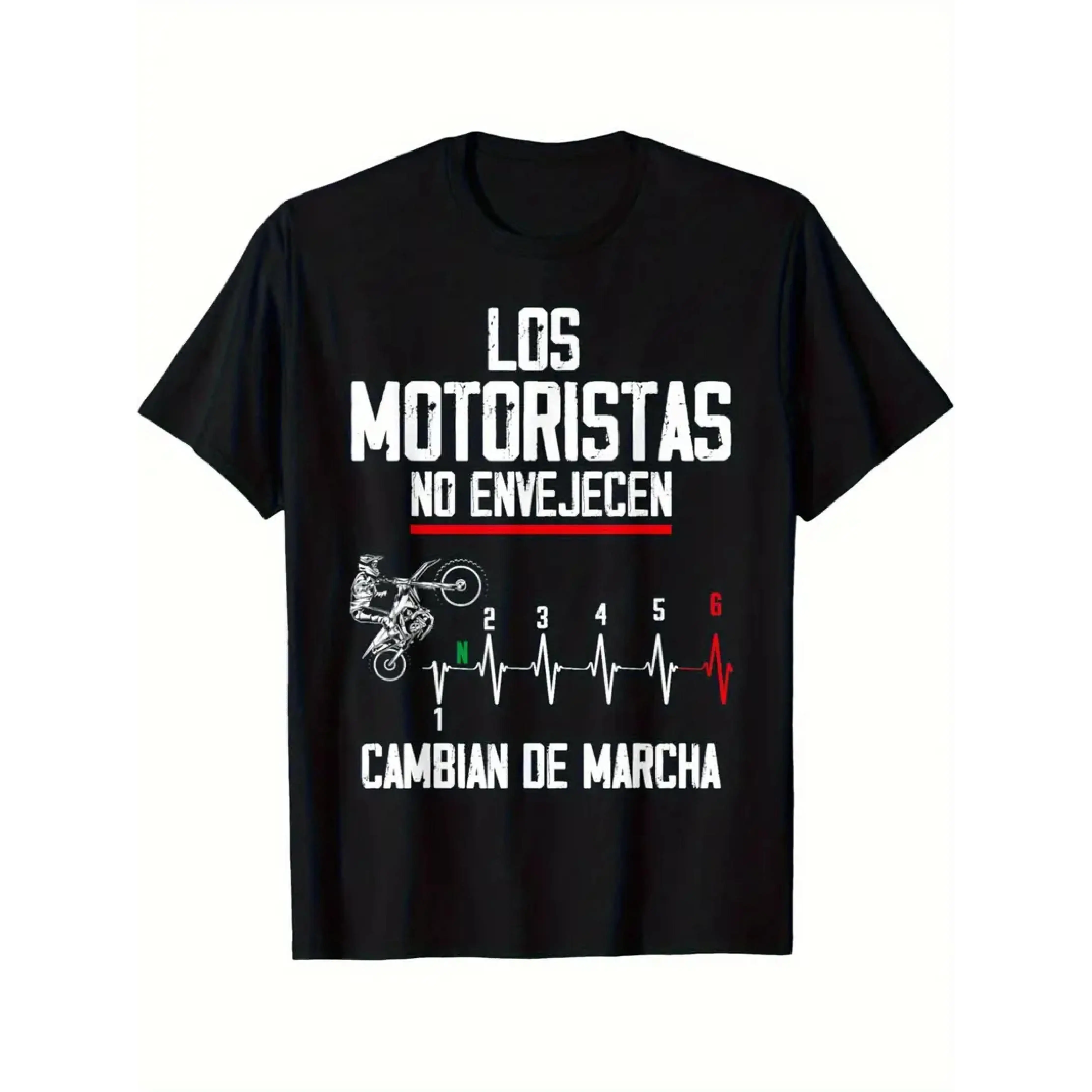 Men's T-shirt "Bikers Don't Age" - 100% Cotton Short Sleeve Crew Neck Tee, Perfect Gift for Friends or Family, Available in Various Sizes. Ideal for Casual Wear, Comfortable and Breathable.