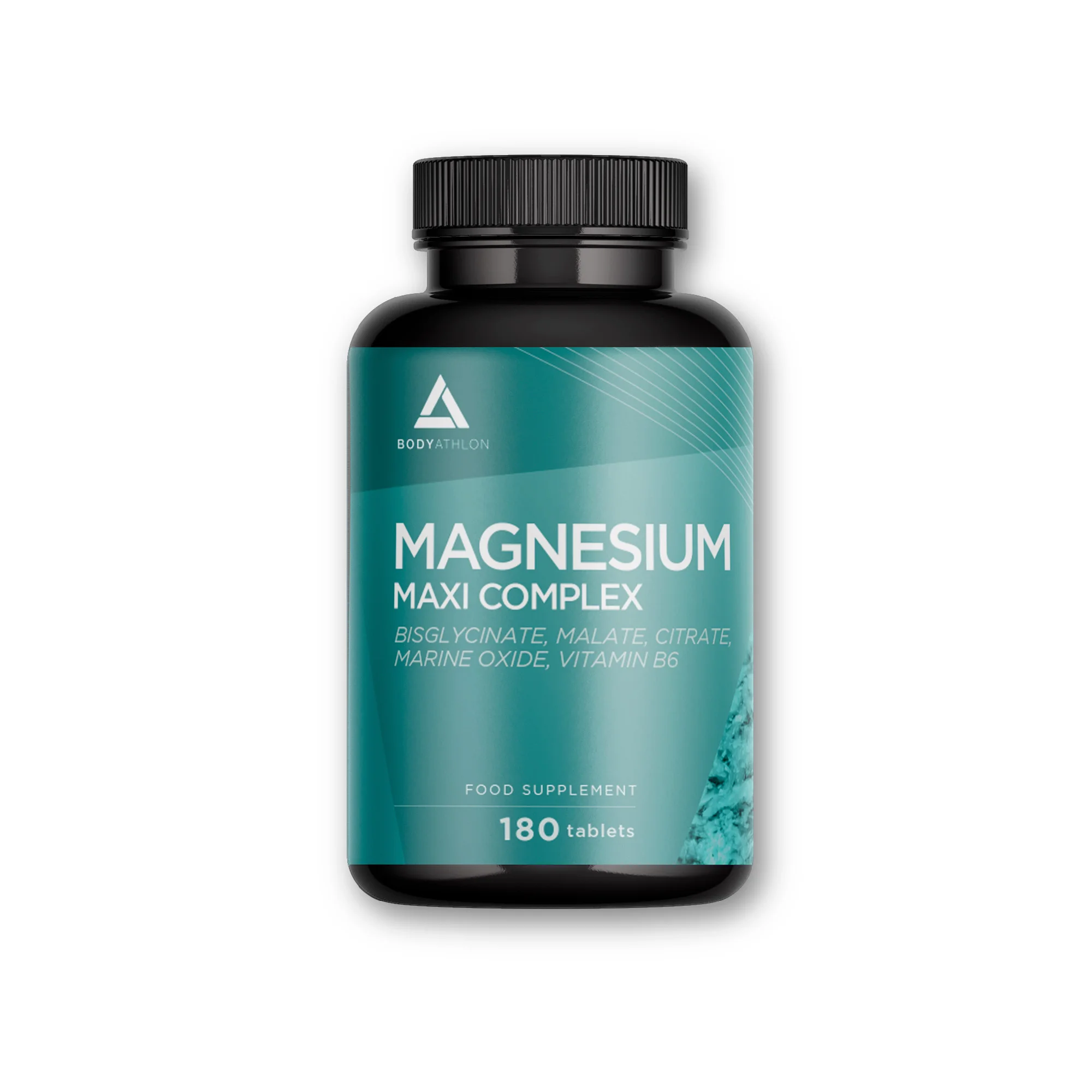 Bodyathlon- Magnesio Maxi Complex 1250mg  |4 Magnesio Bisglicinato+ Malato+ Citrato+ Óxido marino+ Vitamina B6| Reduce Cansancio y Fatiga. Fortalece Articulaciones y Músculos. Evita lesiones