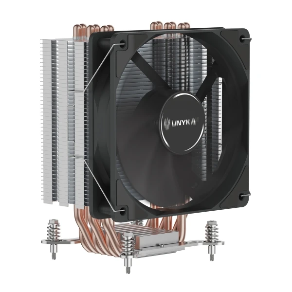 Unykach unycool h60 disipador cpu - multisocket universal - ventilador 120mm - color negro