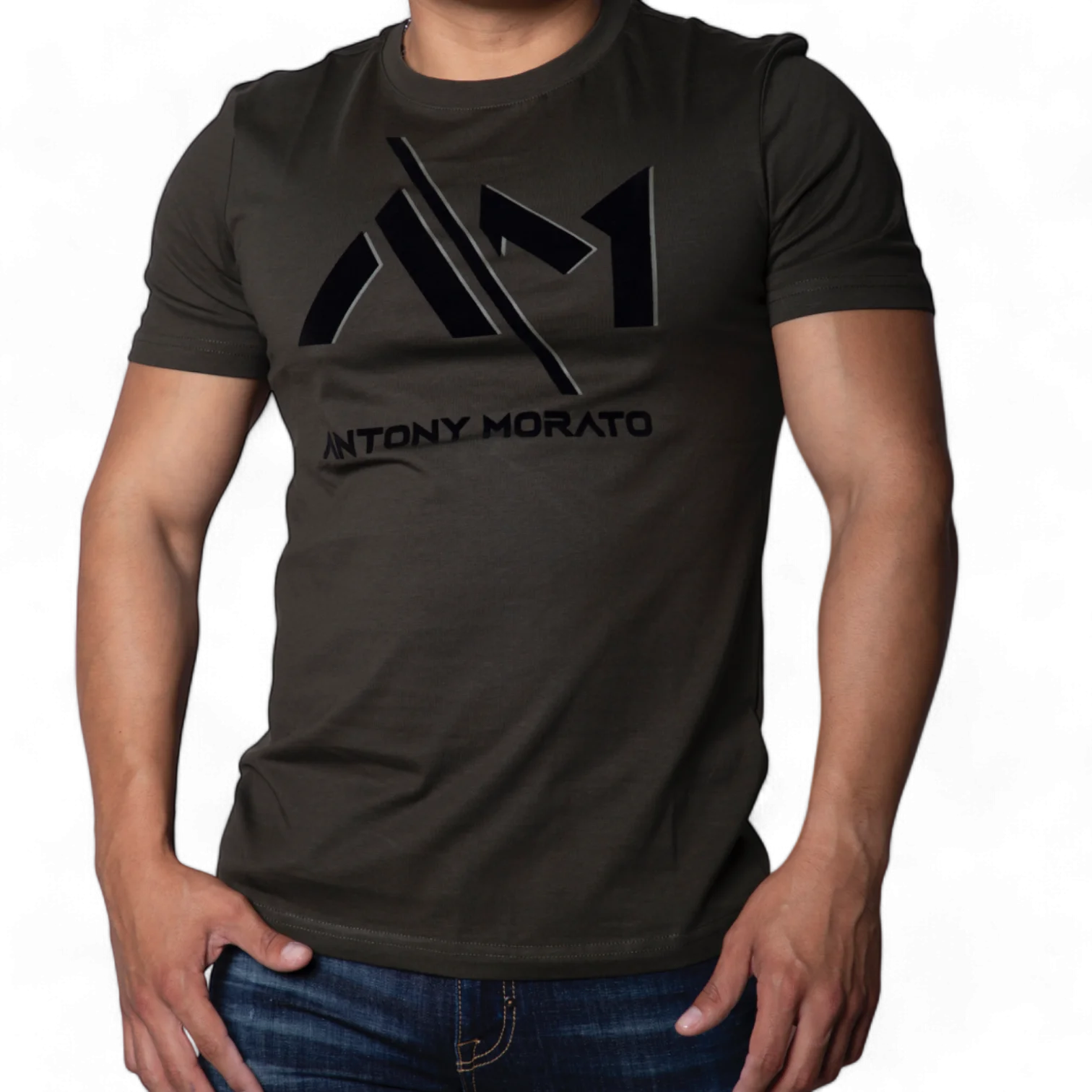 Antony Morato army green regulation Fit Logo printed T shirt