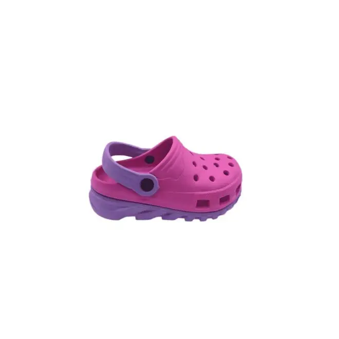 Clog Crocs girl Nicoboco Damex-pink and violet-rough plant quality