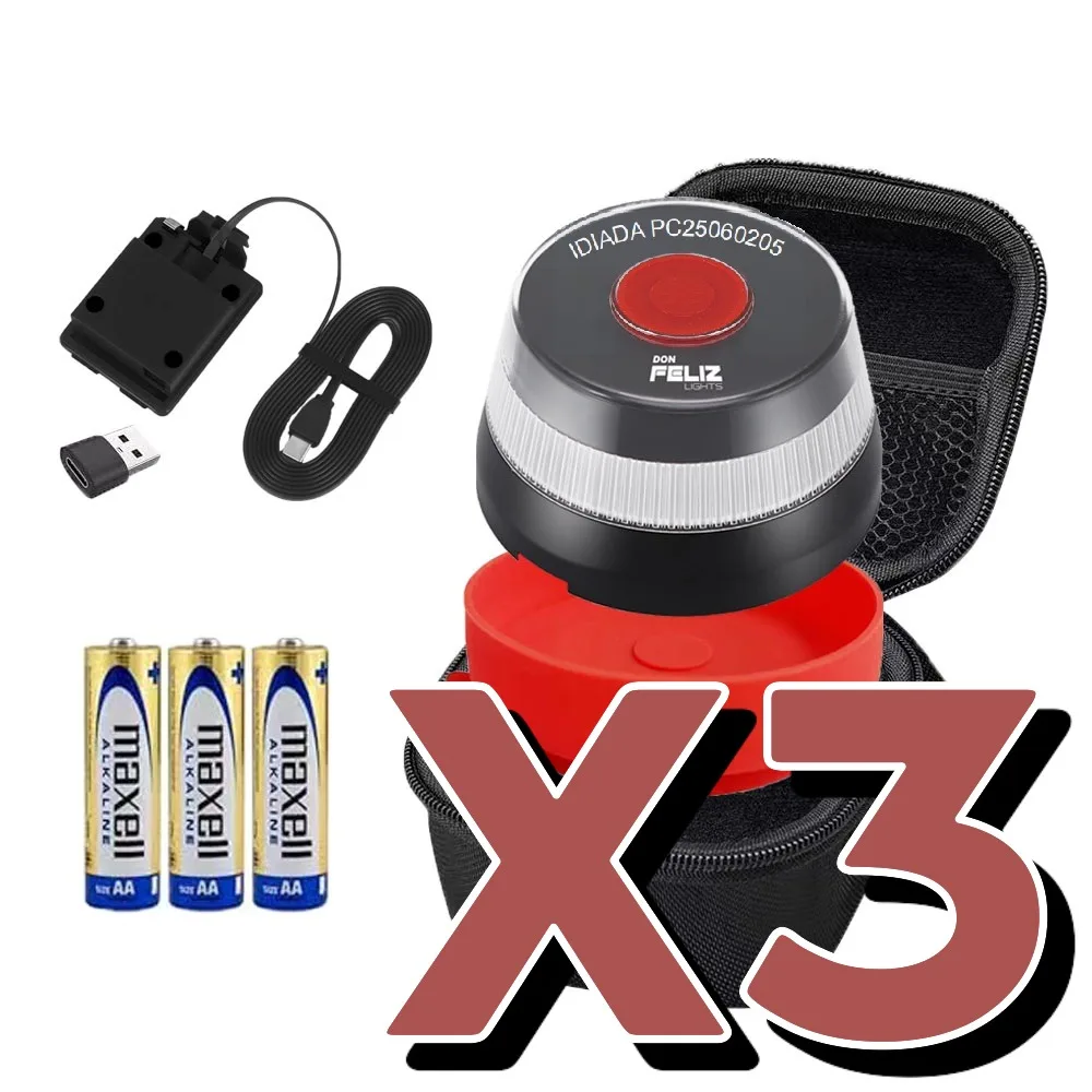 3x Don Feliz. KIT de Baliza emergencia V16 conectada con geo