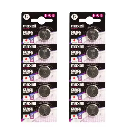 Pilas Maxell  CR2025 en blister de 5 unidades Envio 24h lote de 10 unidades