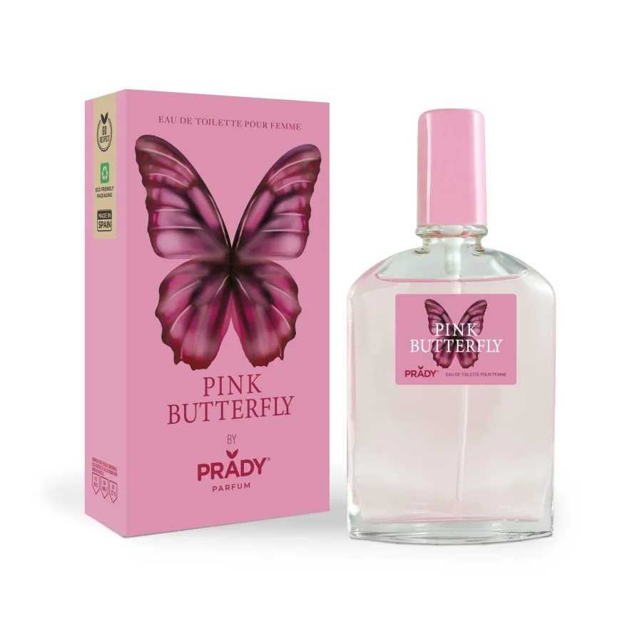 Eau de Toilette Mujer Pink Butterfly – Prady | Aroma Floral, Dulce y Juvenil - Prady