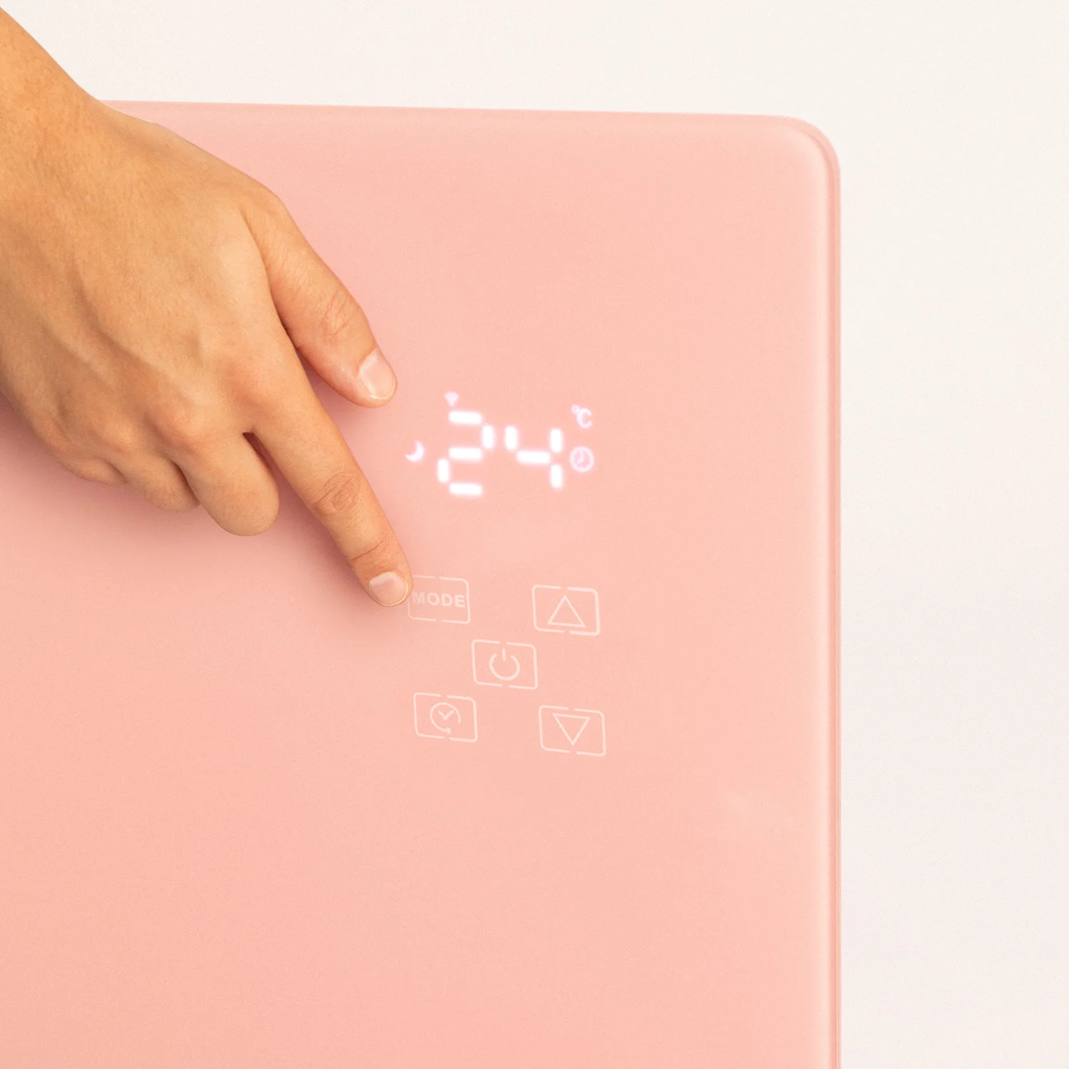 Create - electric glass heater with wifi, led touch screen - warm crystal 2000w