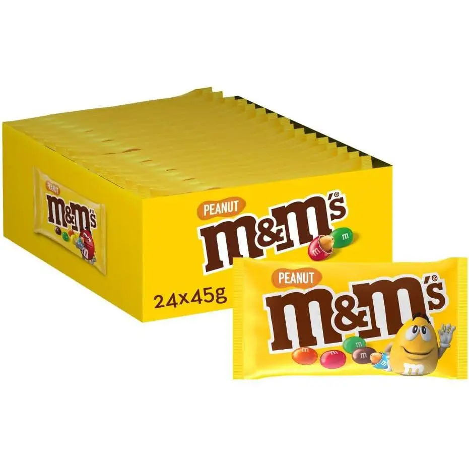 Varios - Chocolates M&M Peanut - 24x45g - Estuche de 24 Unidades