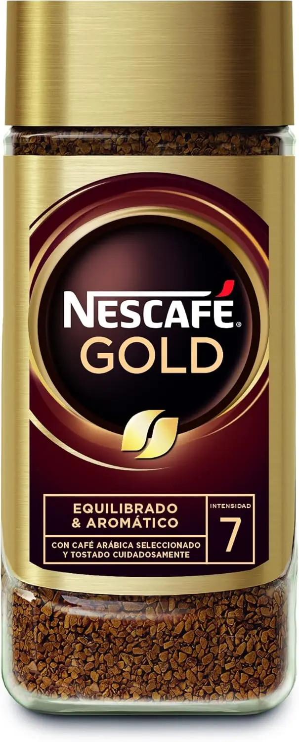 3ud NESCAFE GOLD coffee soluble with coffee Arabica intensity 7 jar 100 g - 3 PCs