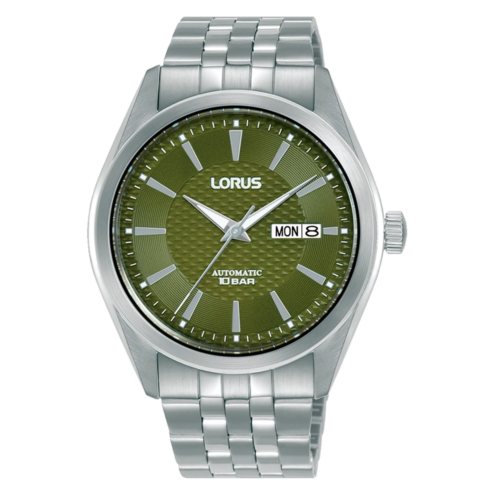 Lorus Reloj Hombre Caja De Acero Pulsera Acero De Color Plata Resistente Al Agua 10 Atm