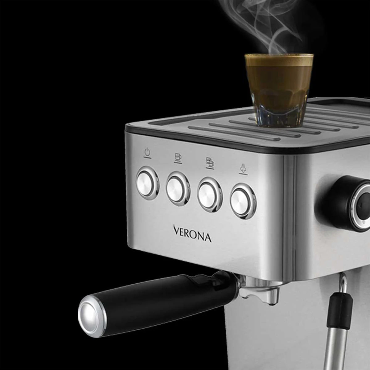 Verona coffee maker with double outlet filter holder - express - italian pump - 20 bars - prixton adjustable vaporizer