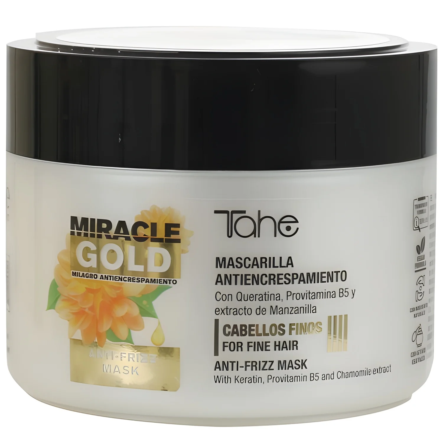 Tahe Miracle Gold Anti Frizz Mascarilla Cabellos Finos 300Ml