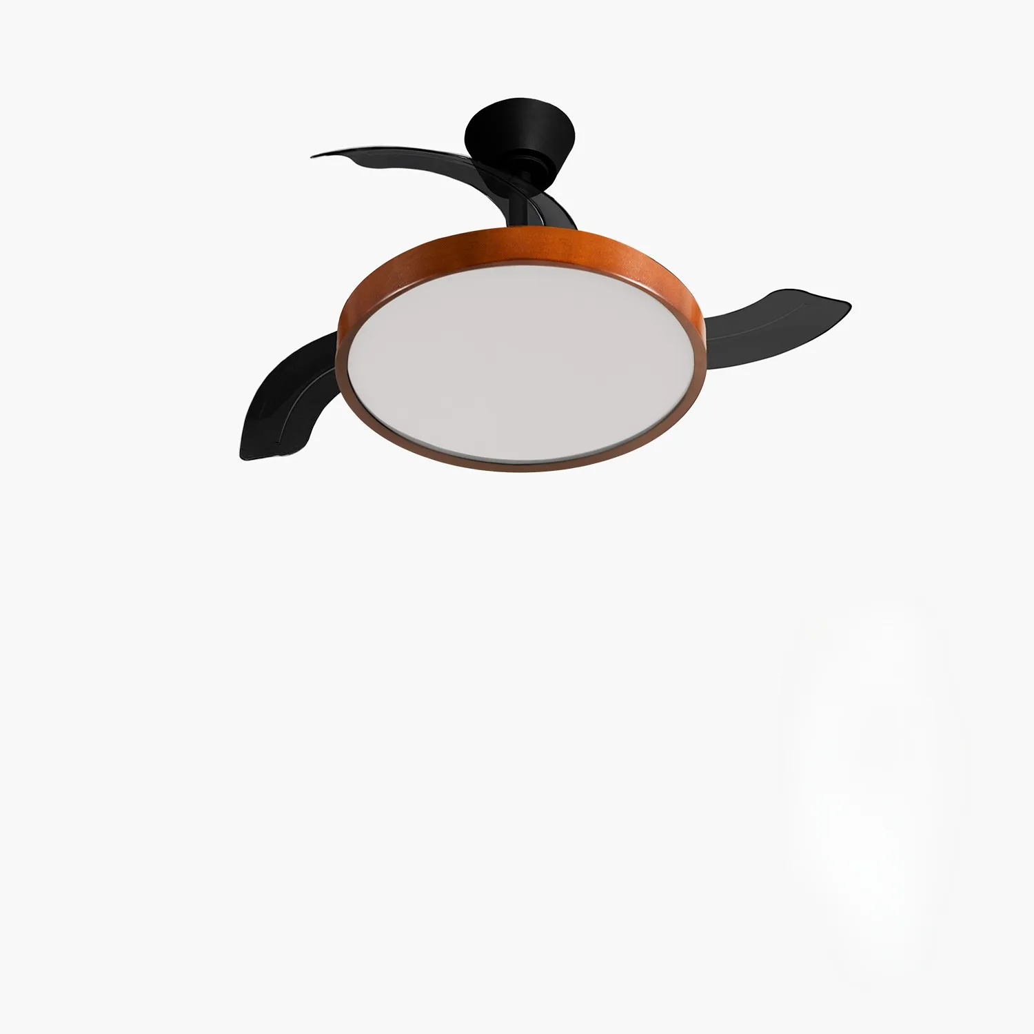 Create - 40w silent retractable blade ceiling fan with led light, with light, size ø91cm or ø108 cm - wind clear studio