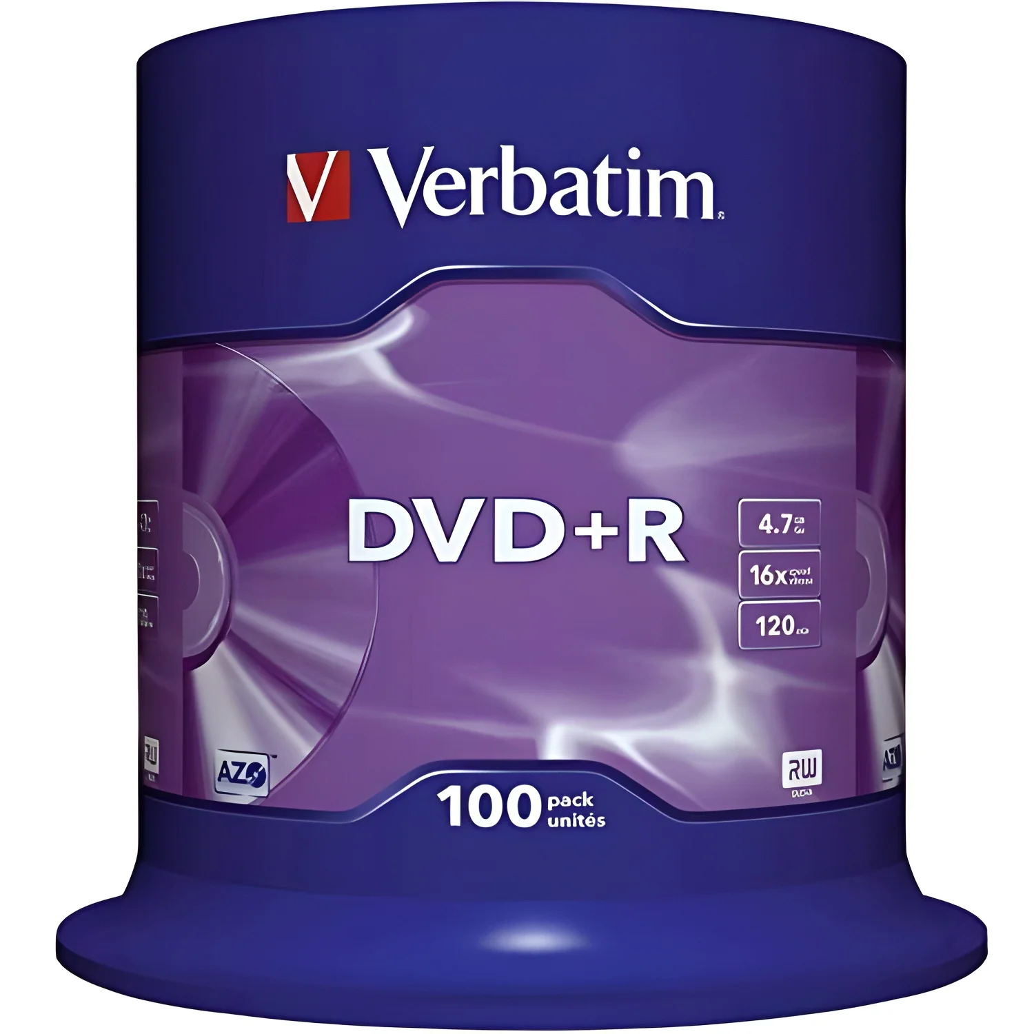 Verbatim DVD+R 16x CB 4,7GB Verb 100St - Alta Velocidad - Gran Capacidad