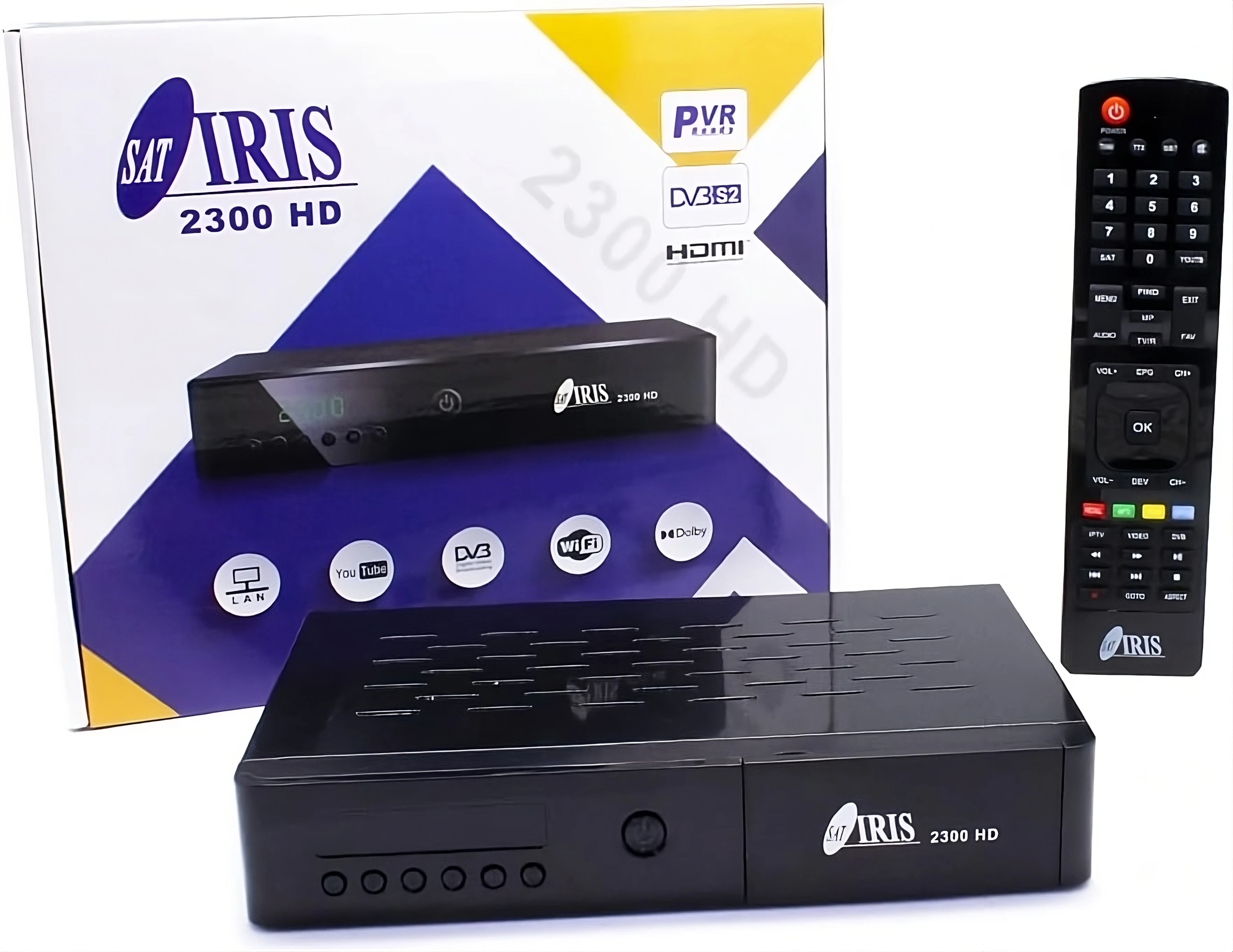 Iris 2300 hd - dvb-s2 h.265 hevc satellite receiver