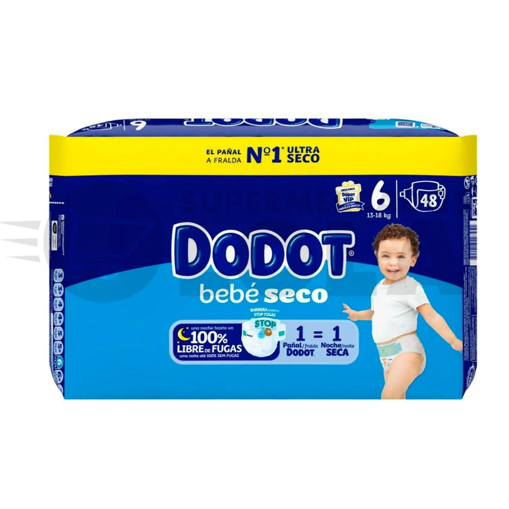 DODOT Pañal Bebé Seco Talla 6 - 48 unidades