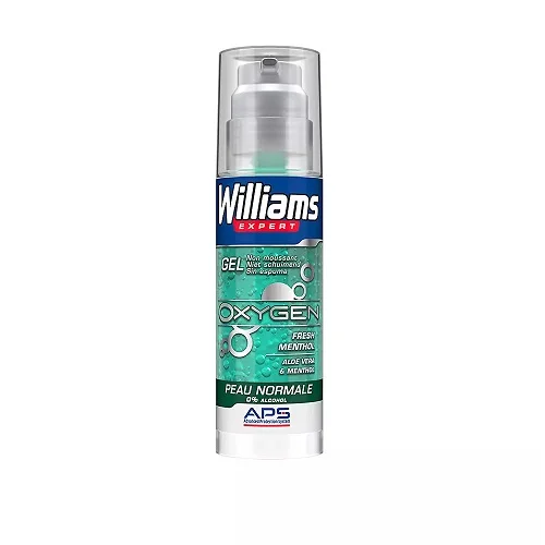 Williams Expert Oxygen 0% Alcohol Gel shave Normal skin 150 Ml