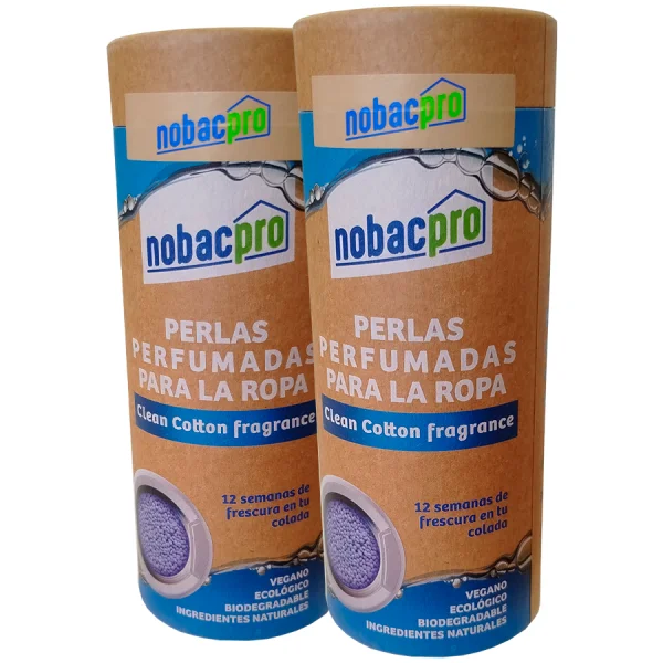 Perlas perfumadas ecológicas y veganas para la ropa 210 gr. Pack 2 botes