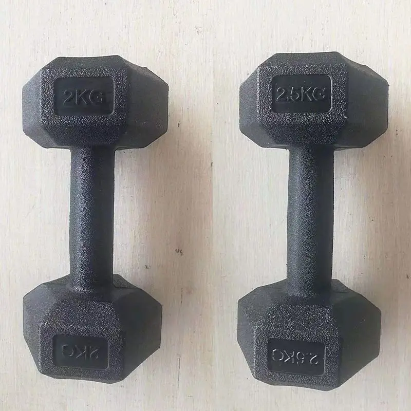 ALLINLIFE Hexagonal Dumbbells Set of 2 Units from 2.5 to 10 KG with PVC Coating, Non-Slip Design for Weight Training, Ideal for Home Gym and Fitness. #6