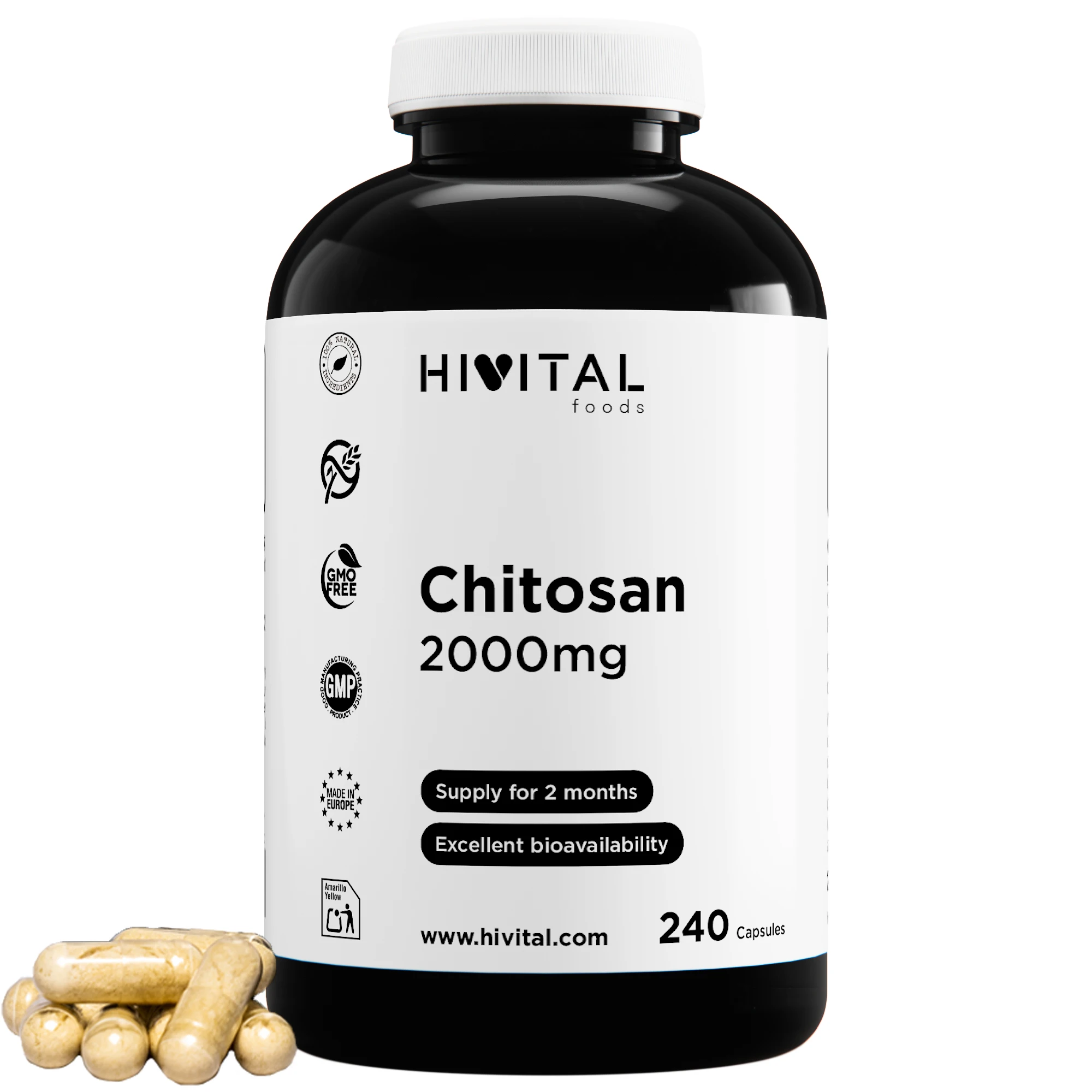 Chitosán Marino 2000 mg 240 cápsulas