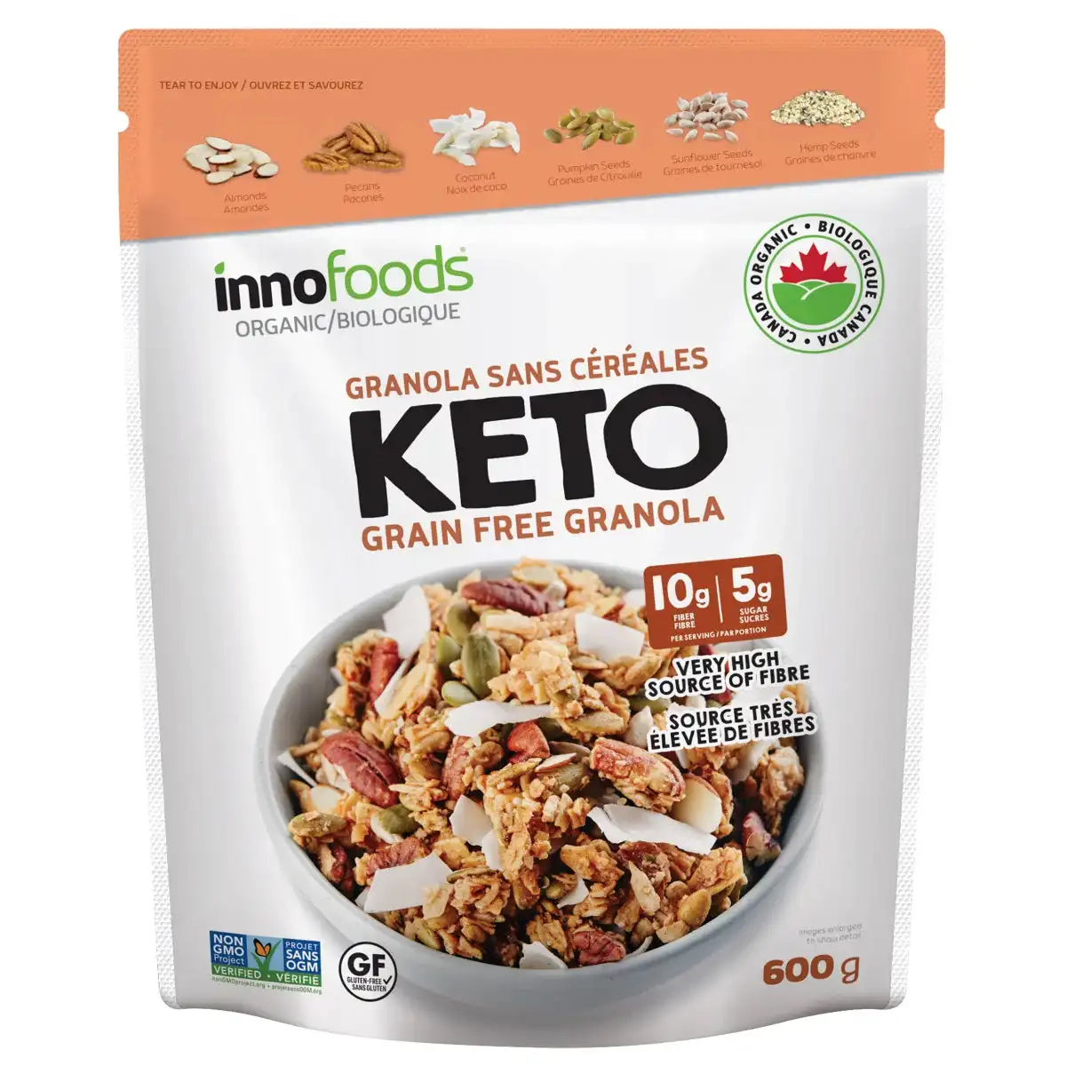 InnoFoods Keto Granola – Sin Cereales | 600 g Innofoods Organic Frutos secos Keto Market