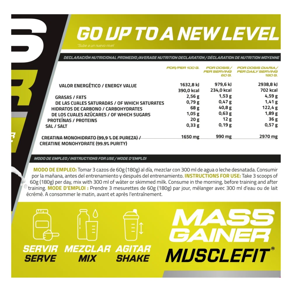 Mass gainer 3kg - musclefit - weight gauges #3