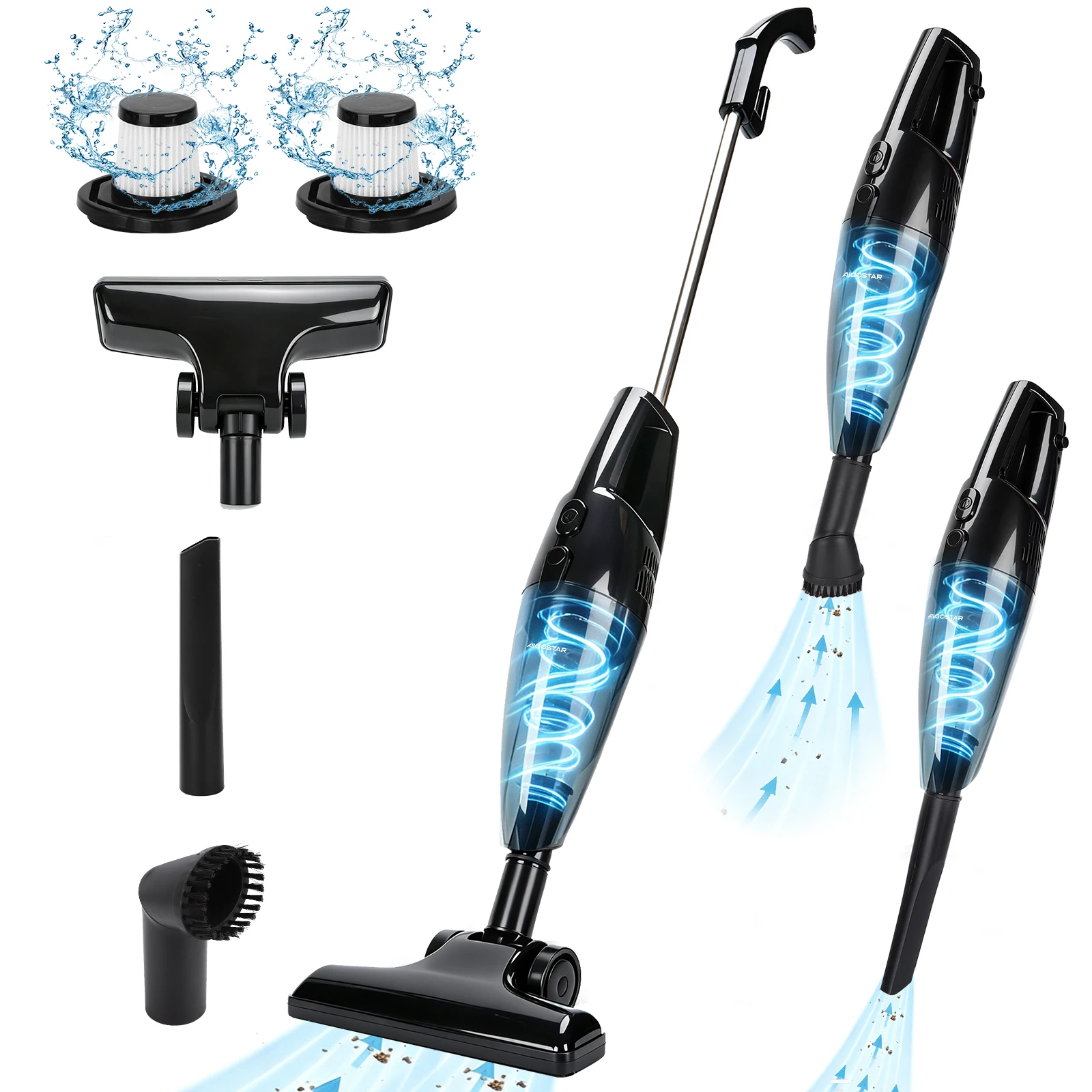 AIGOSTAR Aspiradora Vertical con Cable 2 en 1, Potente de 13 kPa. Suelo, Alfombra, Pelo de Mascota.(Capacidad de 1L… — oferta en AliExpress